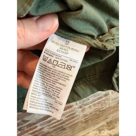GAP • Army Green Canvas Cargo Jacket • Ladies Size XS - Picture 5 of 6